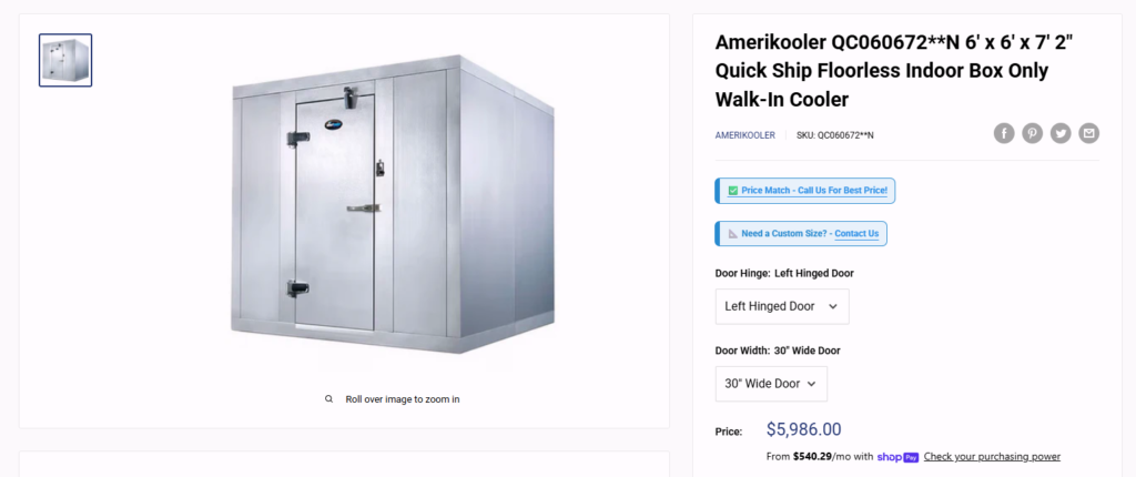 amerikooler walk in cooler